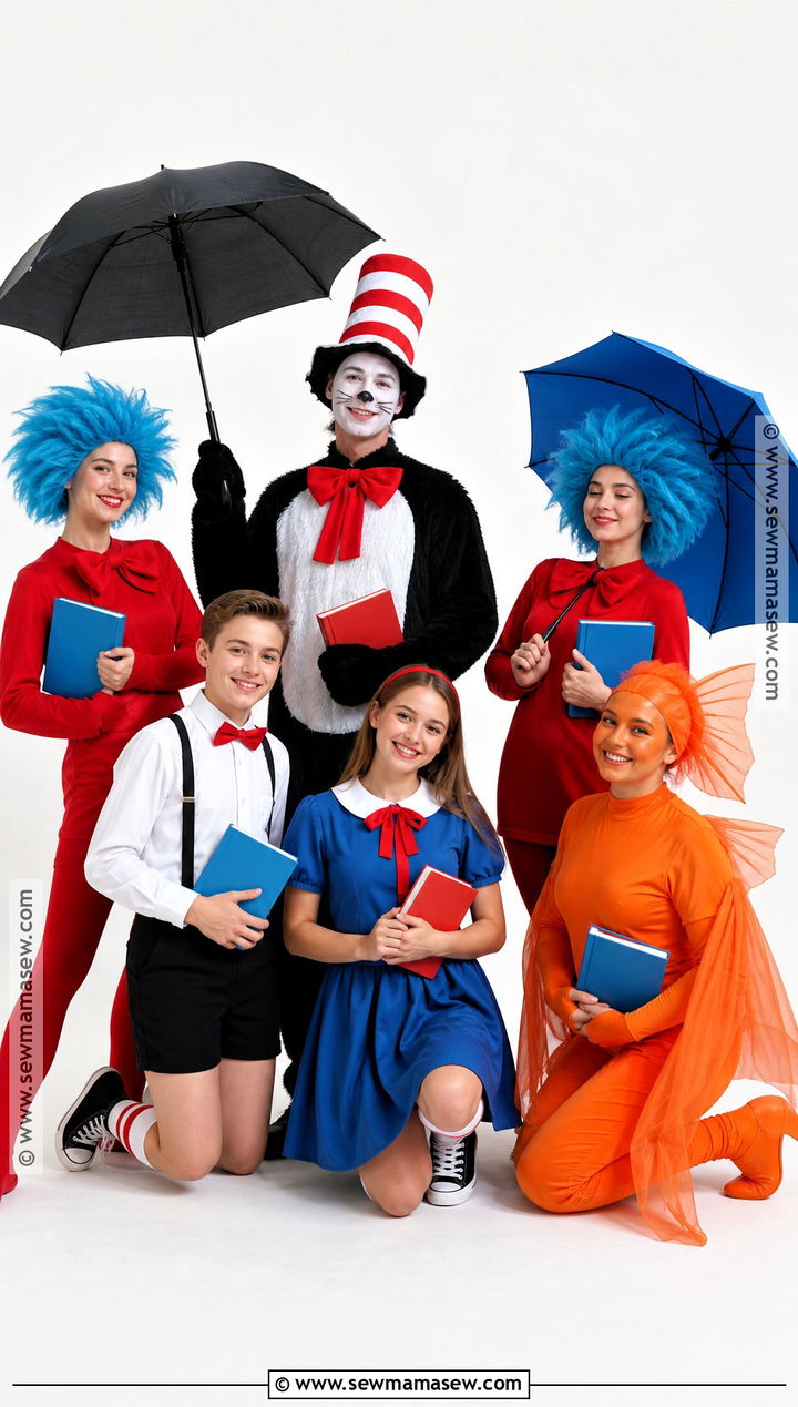 Cat In The Hat Group Costume - 30 cat and the hat costume ideas