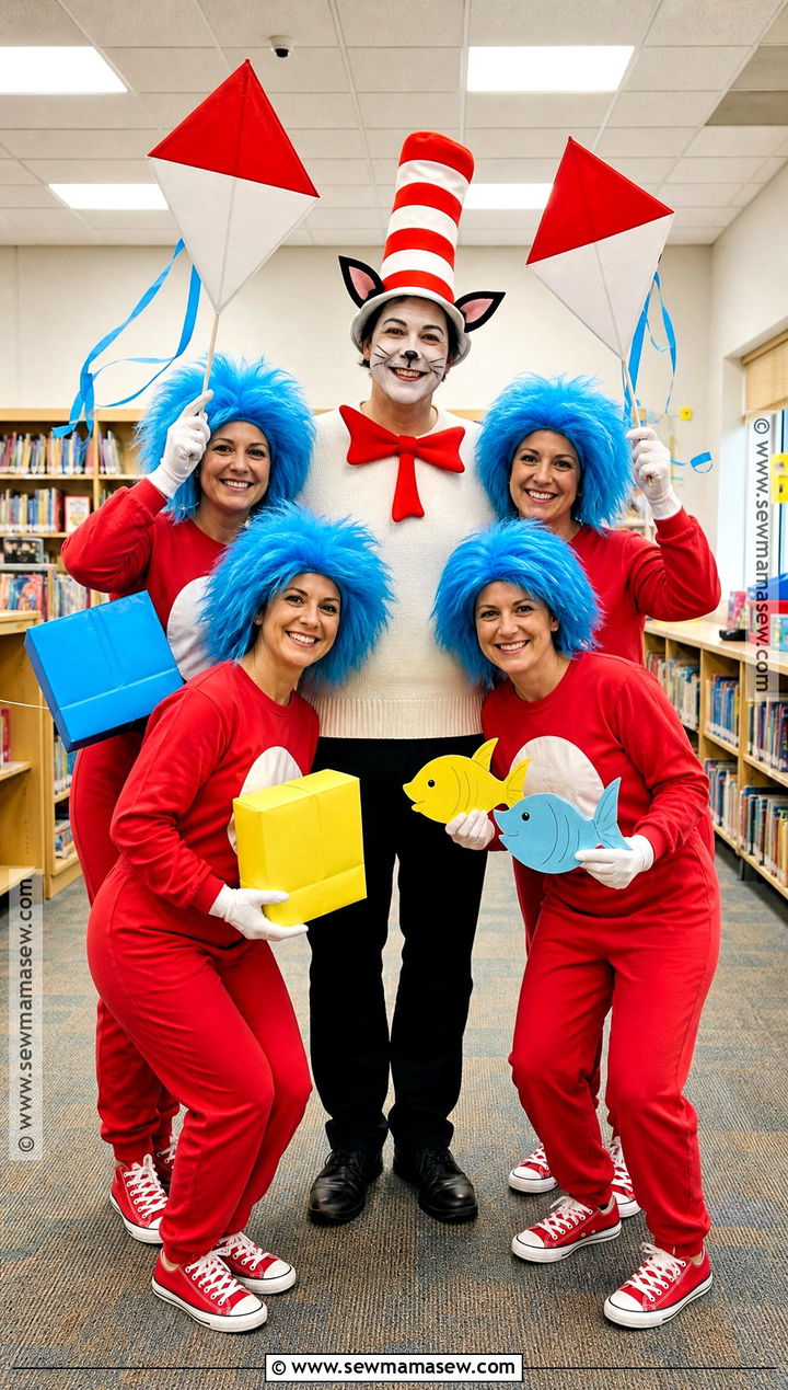 Cat In The Hat Teacher Team Costume - 30 Teacher Team Halloween Costumes