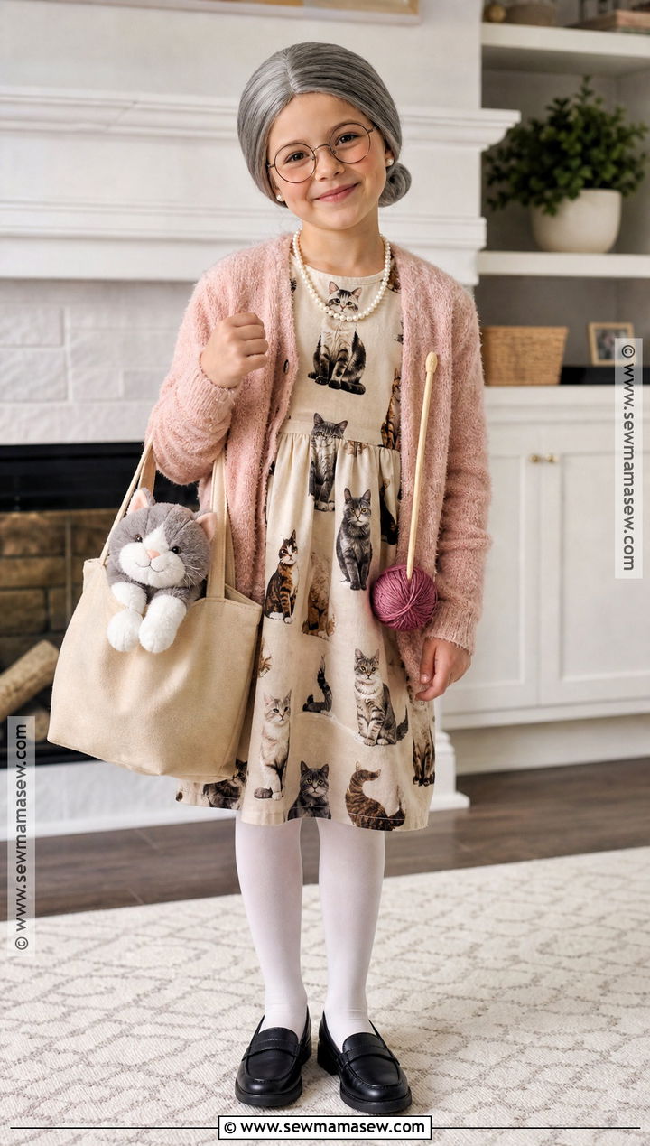 Cat Loving Grandma Old Lady Costume - 30 old lady costume ideas for kids