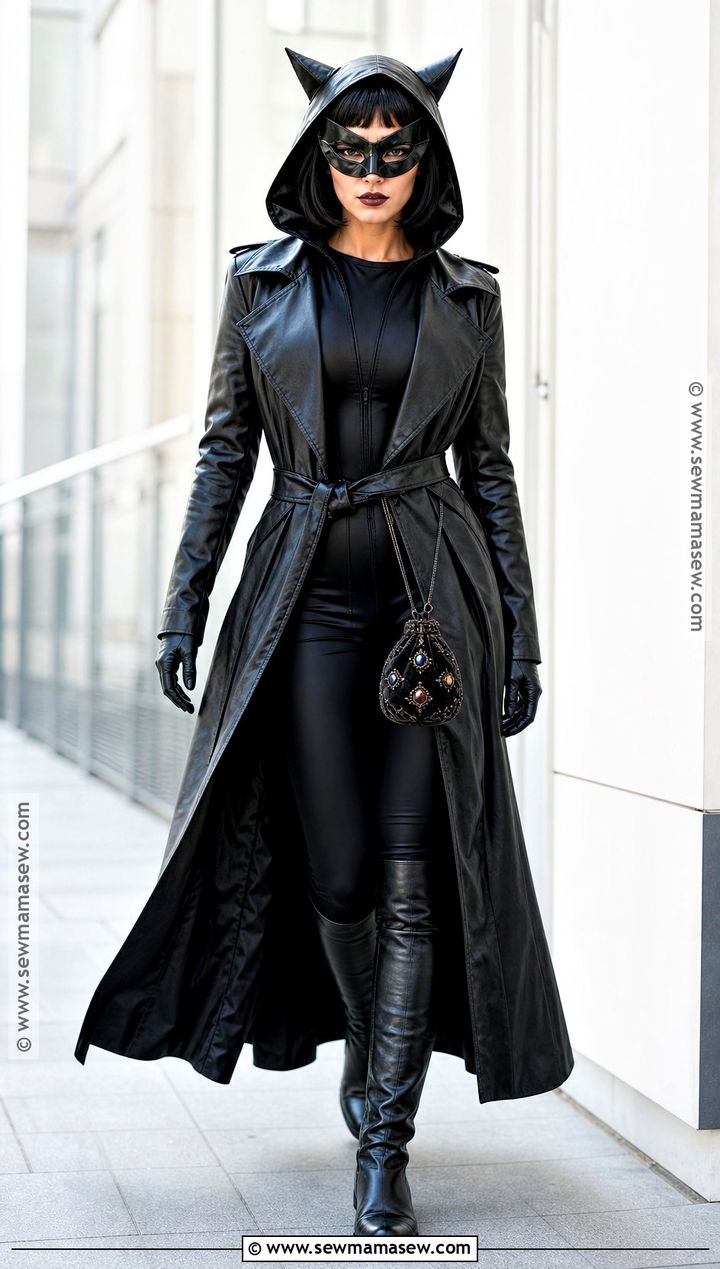 Cat Woman Trench Coat Costume - 40 cat woman costume ideas