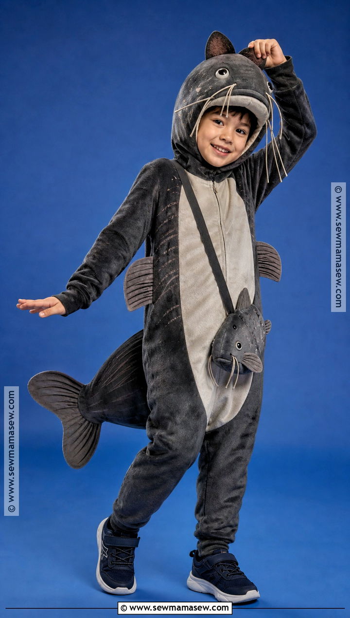 Catfish Costume With Soft Whiskers - 30 fish costume ideas for kids