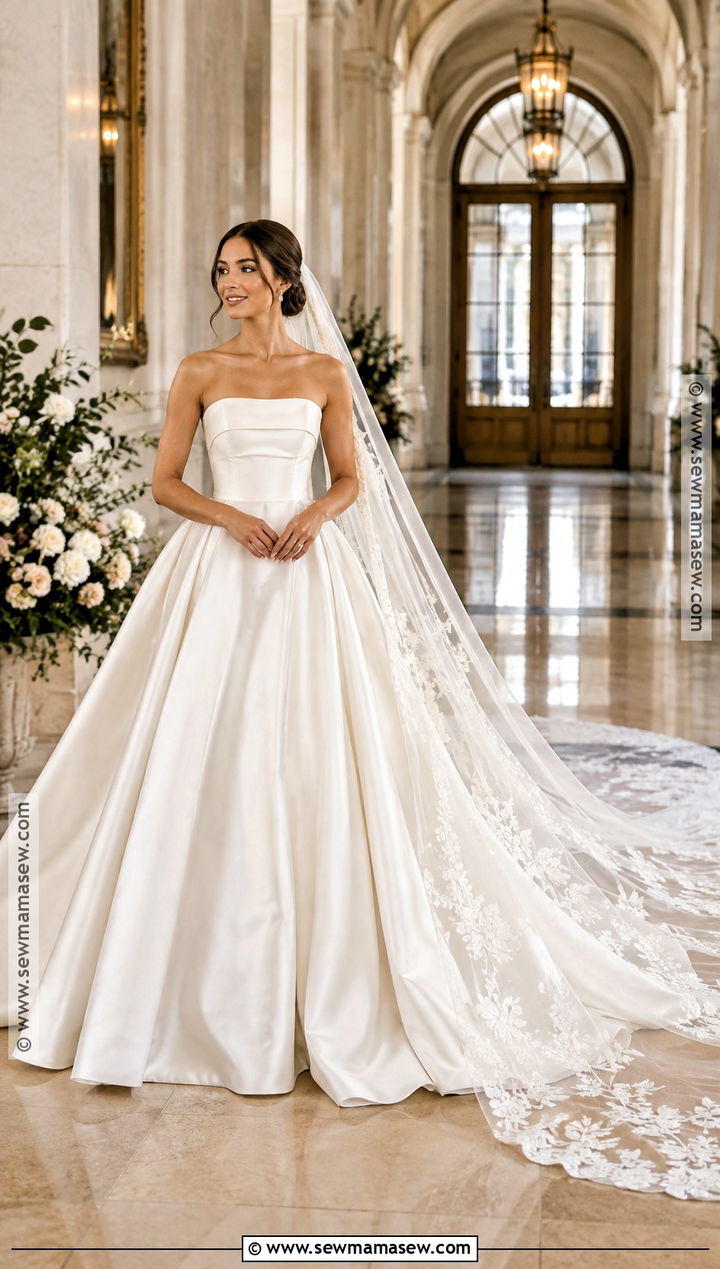 Cathedral Veil Fall Bridal Look - 15 fall bridal looks