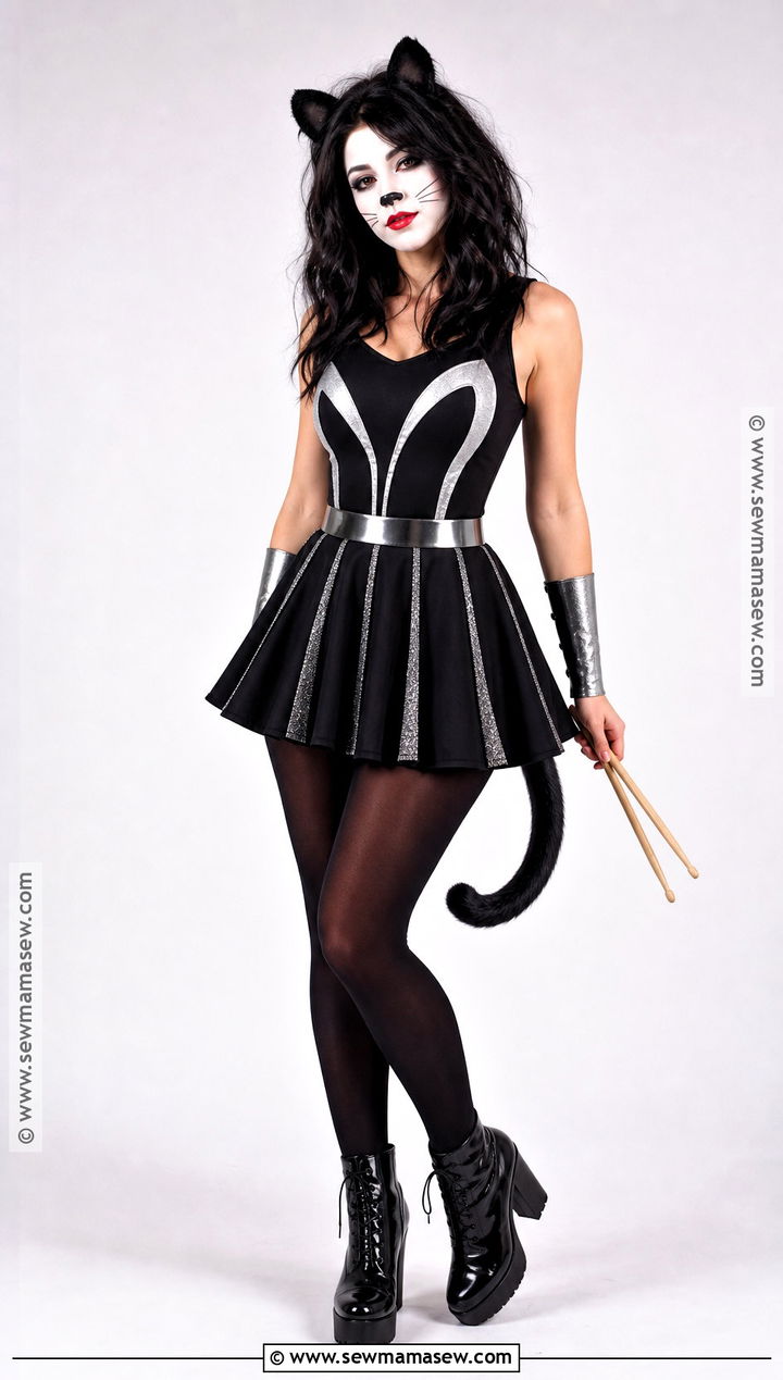 Catman Skater Dress Kiss Costume - 30 Kiss Costume Ideas for Women