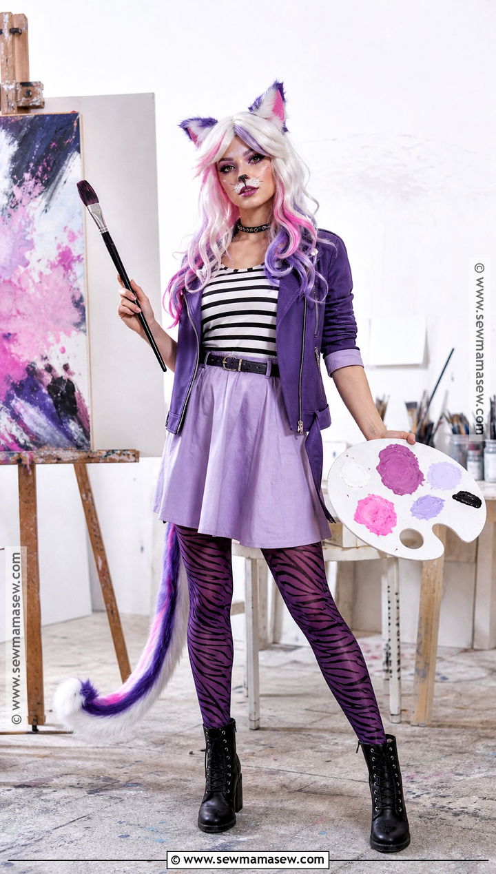 Catrine DeMew Purple Artist Costume - 50 monster high halloween costumes