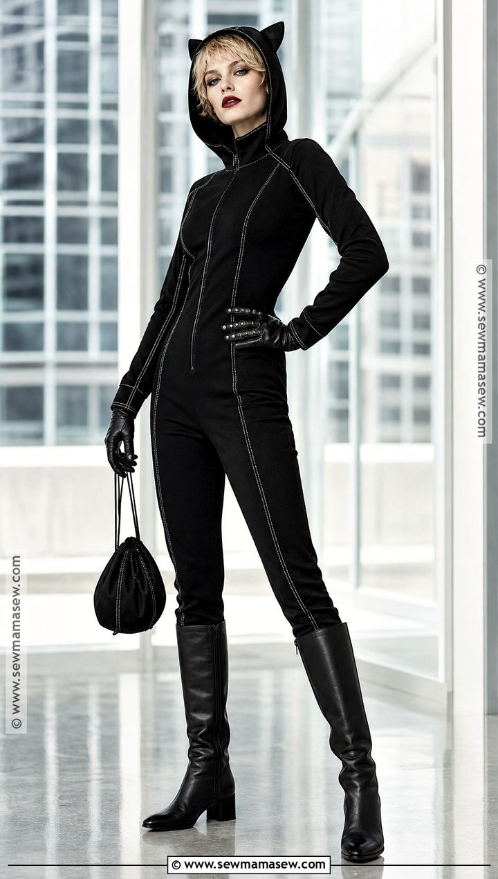 Catwoman Black Jumpsuit Costume - 35 tim burton halloween costumes