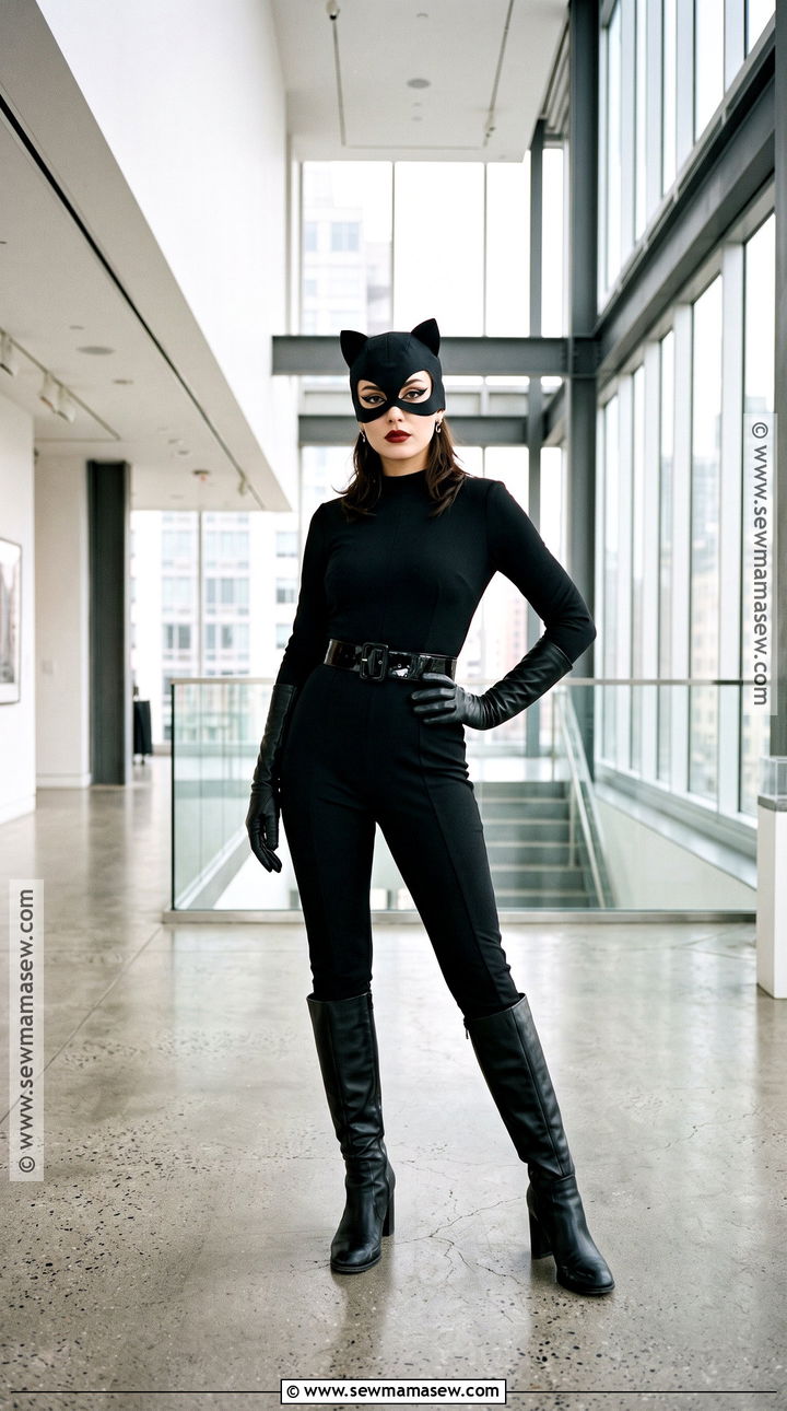Catwoman Cosplay With Black Jumpsuit - 40 female cosplay ideas