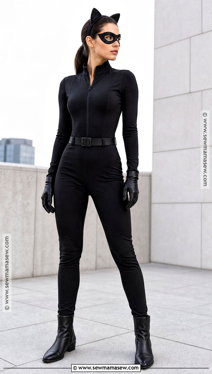 Catwoman Costume With Black Jumpsuit - 30 Easy Superhero Costumes