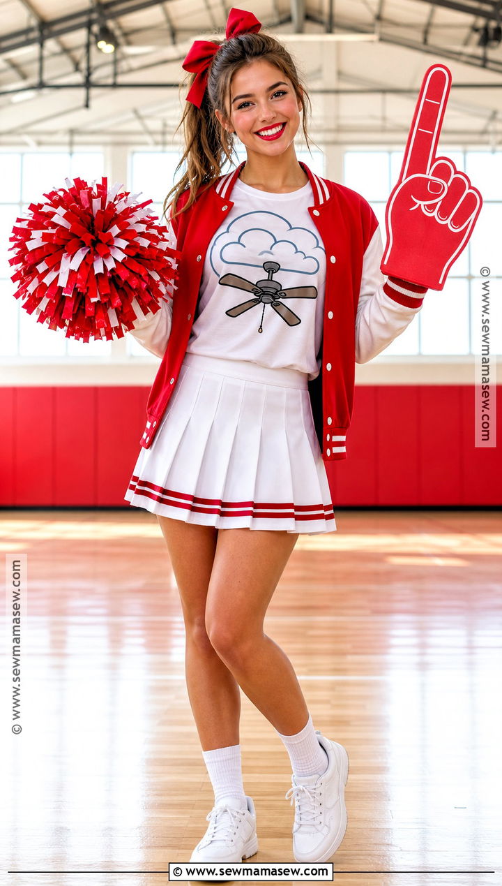 Ceiling Fan Costume With Cheer Gear - 40 halloween costumes last minute
