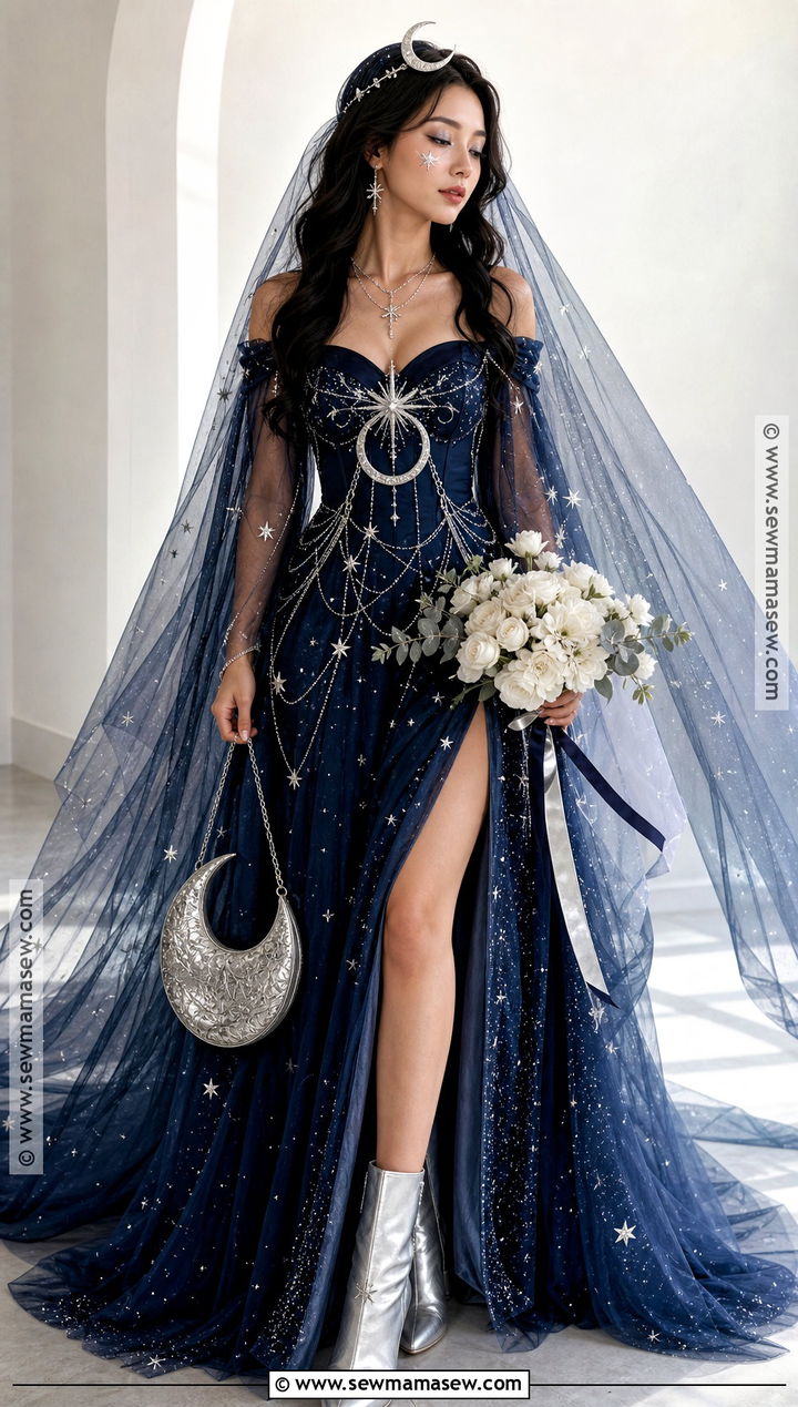 Celestial Bride Costume With Star Veil - 35 bride costume ideas