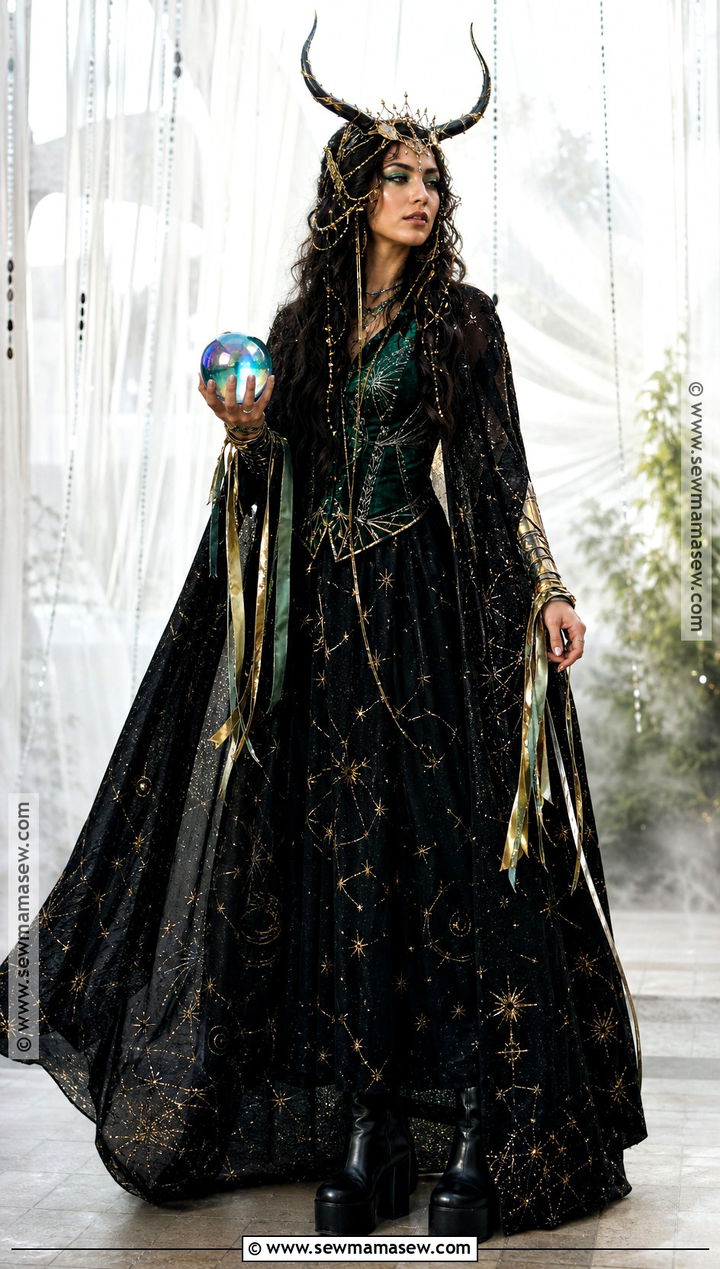 Celestial Loki Costume With Starry Cape - 30 Loki Costume Ideas for Females