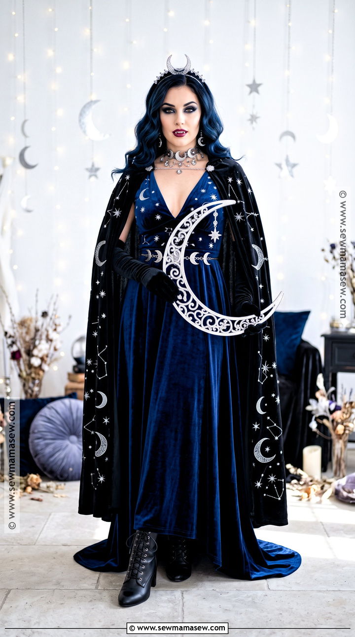 Celestial Moon Vampire Costume - 40 Vampire Halloween Costume Ideas for Women