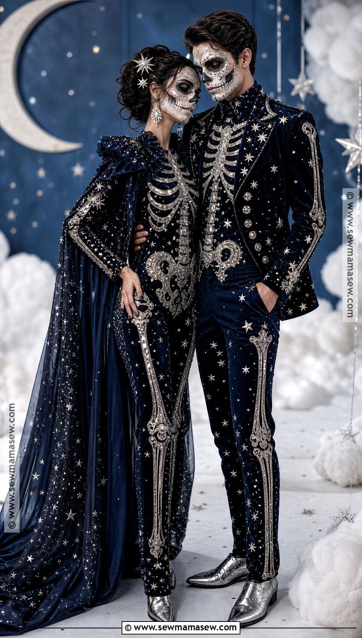 Celestial Skeleton Couple Costume - 30 Skeleton Couple Costume Ideas