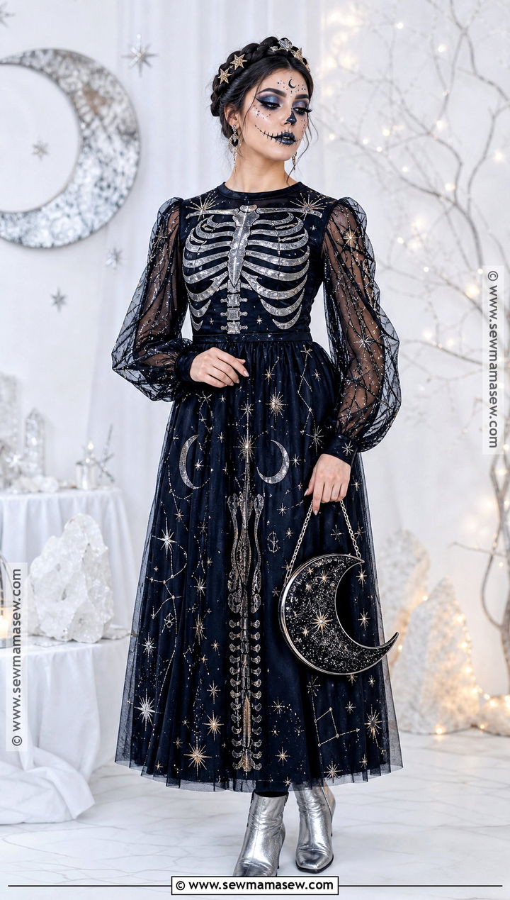 Celestial Skeleton Dress Costume - 35 skeleton dress ideas