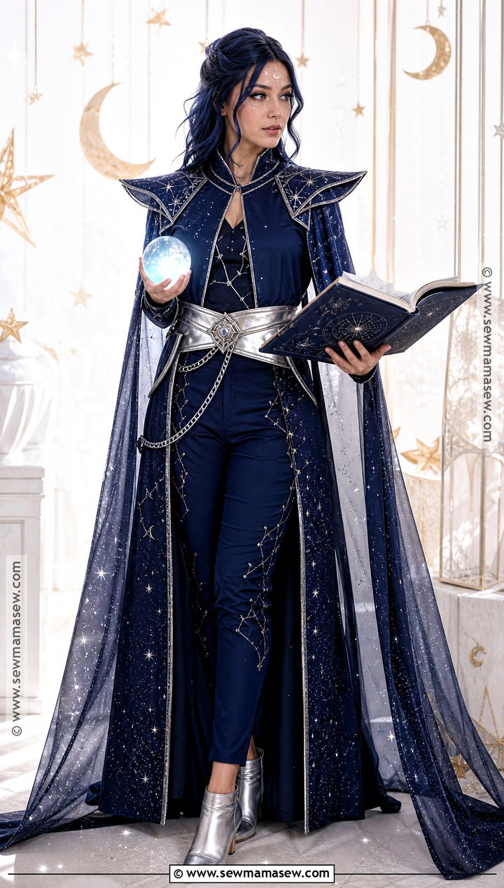 Celestial Sorcerer Costume With Blue Robe - 35 Fantasy Costumes