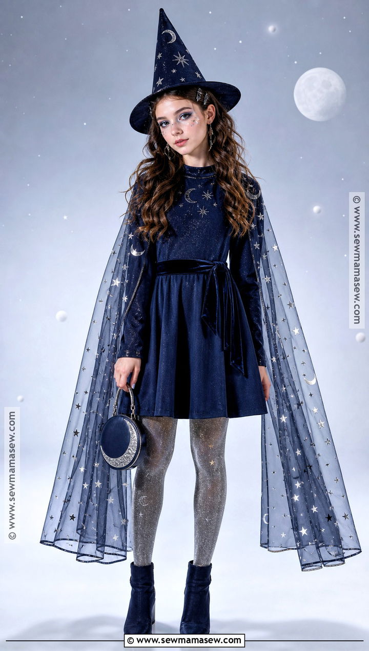 Celestial Witch Costume With Star Cape - 35 teen girl halloween costumes