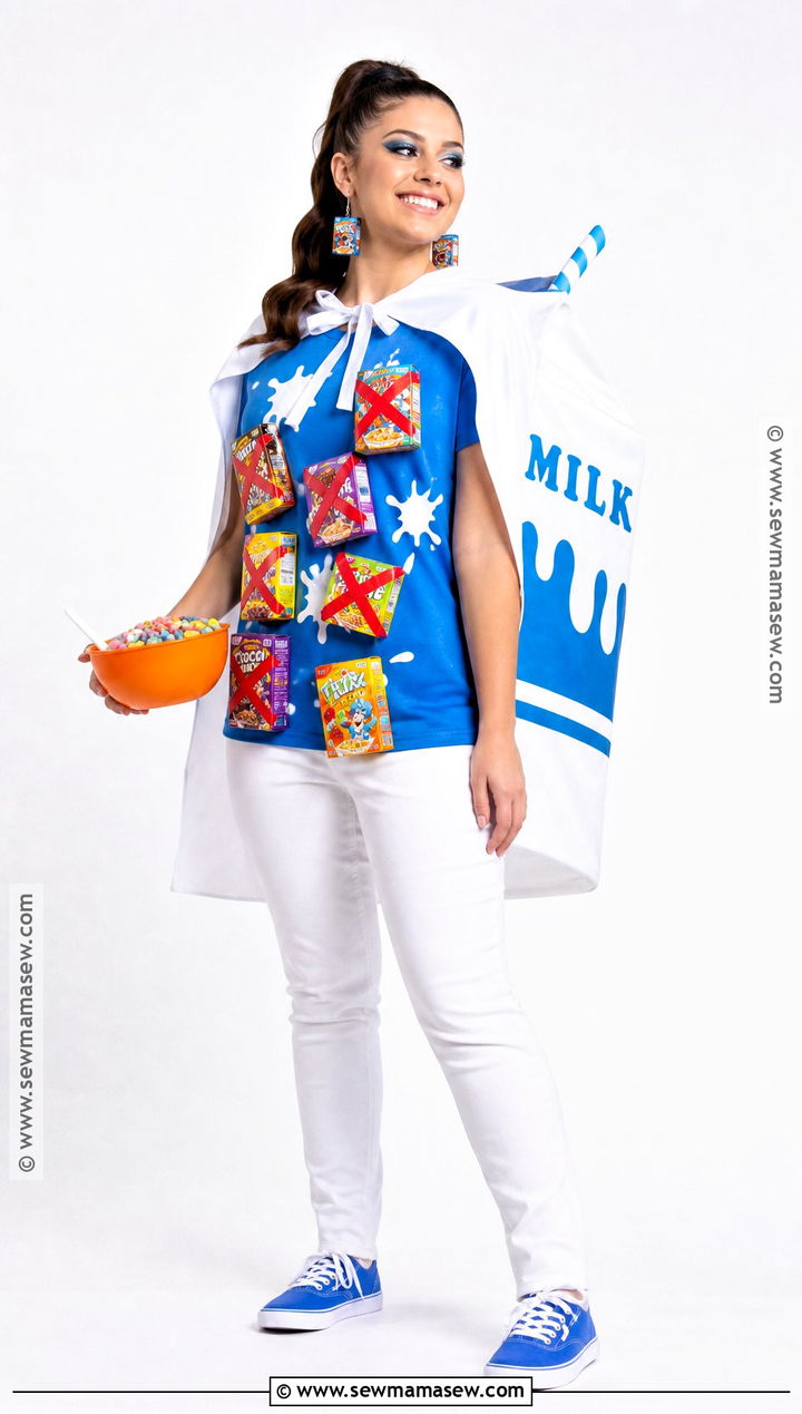 Cereal Killer Costume With Milk Carton Cape - 35 cereal killer costume ideas