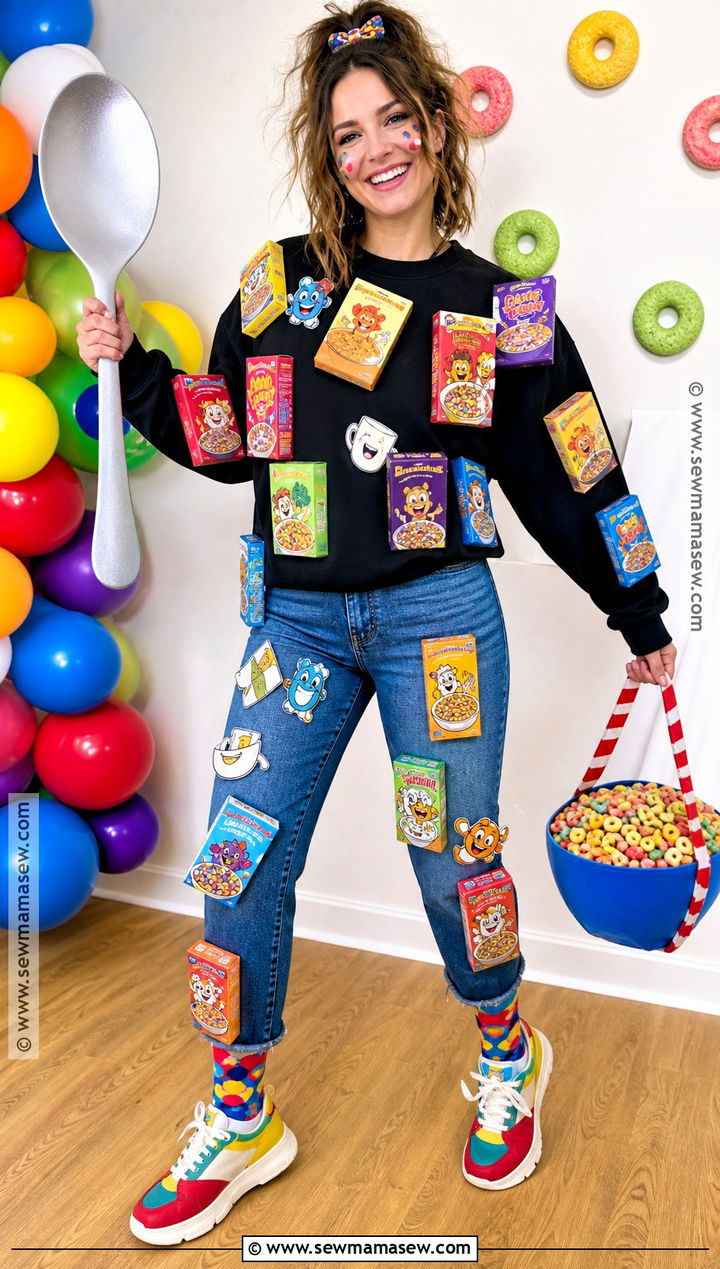 Cereal Killer Pun Costume With Mini Boxes - 35 killer costume ideas