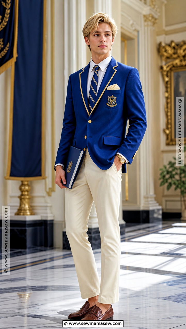 Chad Charming Descendants Costume With Blue Blazer - 35 descendants costumes