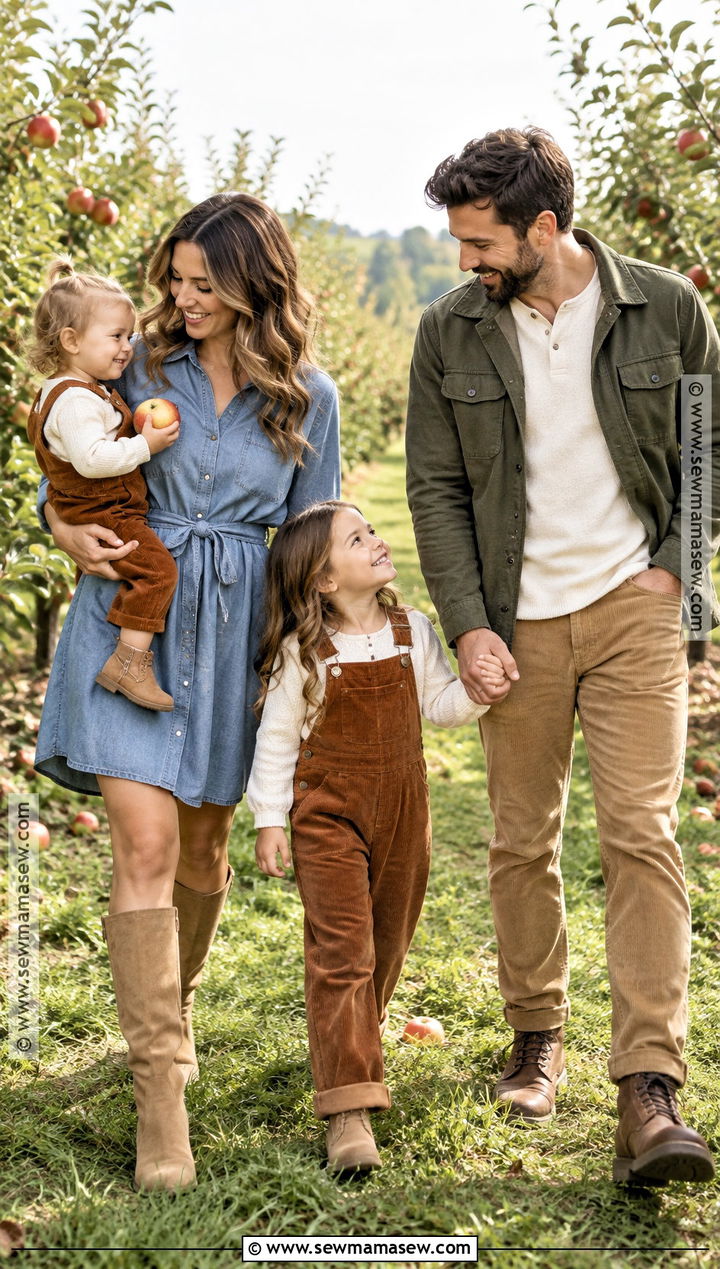 Chambray And Corduroy Family Photo Outfits - 20 september family photos outfits