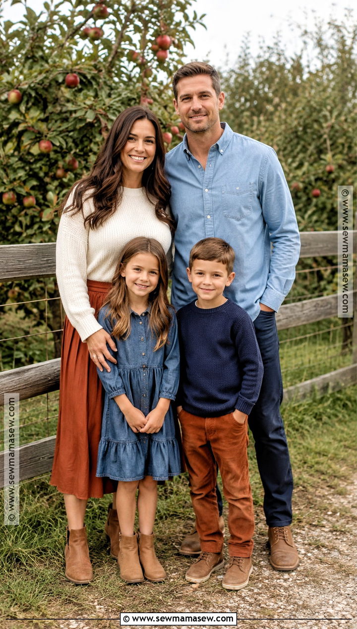 Chambray And Rust Fall Family Photo Outfit - 25 fall family photos outfits