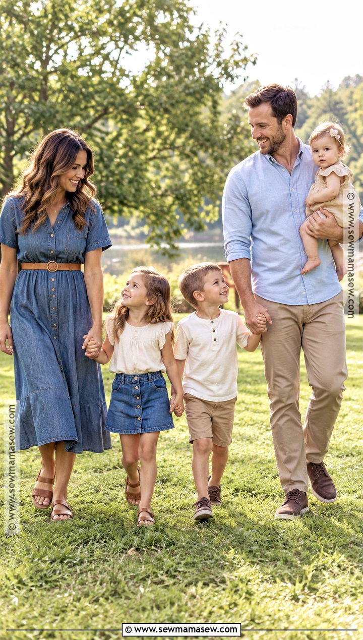 Chambray and Khaki Family Picture Outfit - 15 family picture outfits september