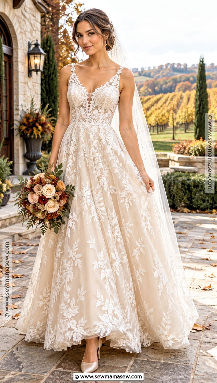 Champagne Fall Wedding Dress - 20 wedding dresses fall