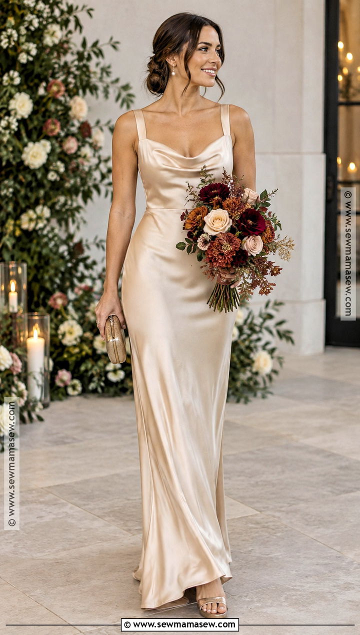 Champagne Satin Bridesmaid Dress - 15 Fall 2026 Bridesmaid Dresses