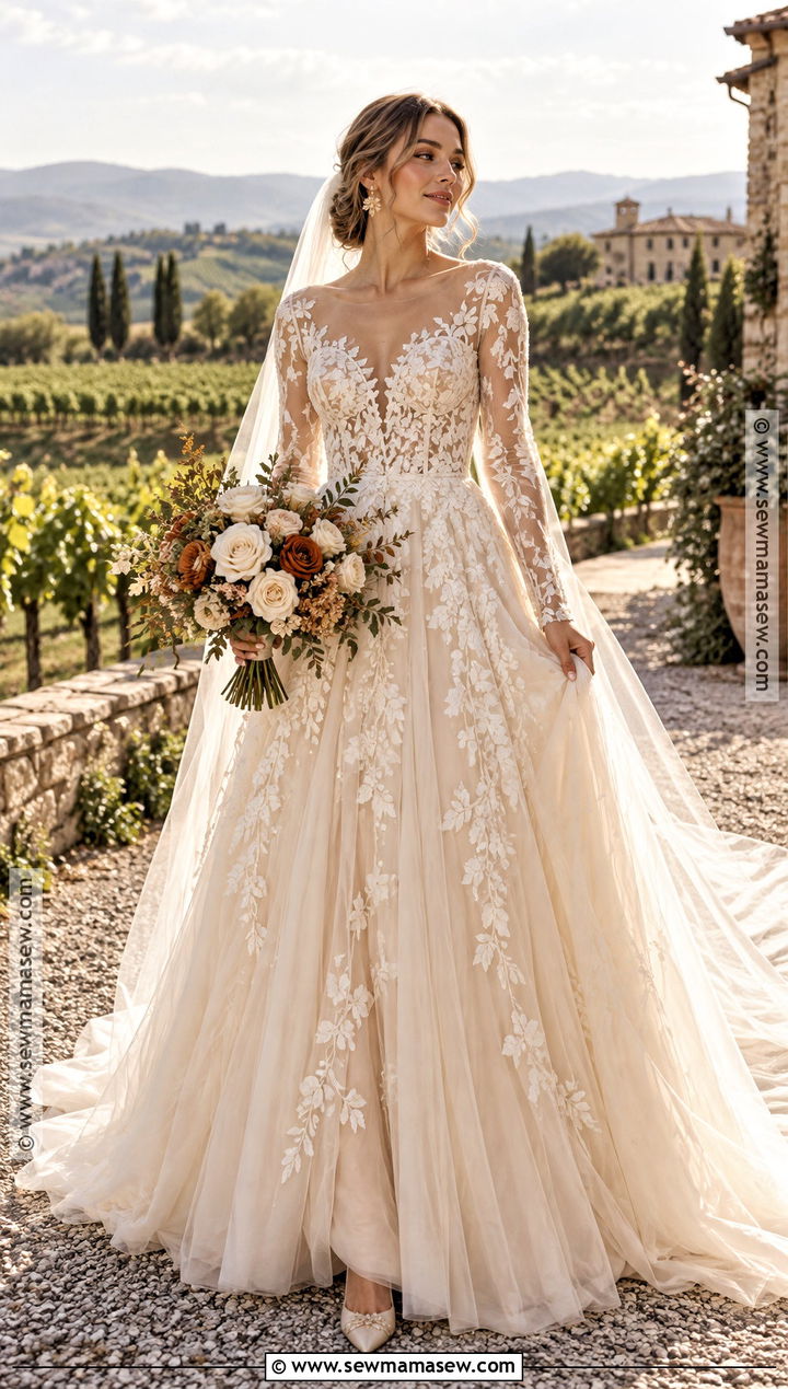 Champagne Tulle November Wedding Dress - 25 november wedding dress ideas