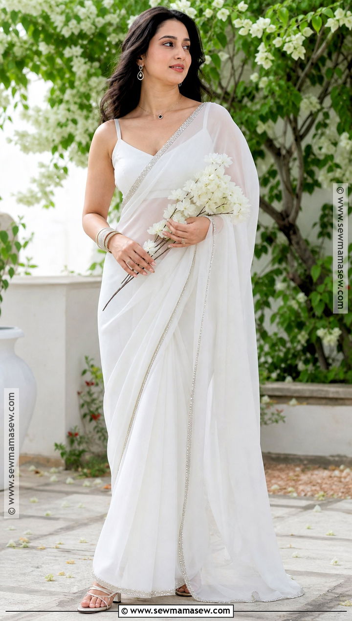 Chandni White Sari Cosplay - 30 Bollywood Cosplay Ideas