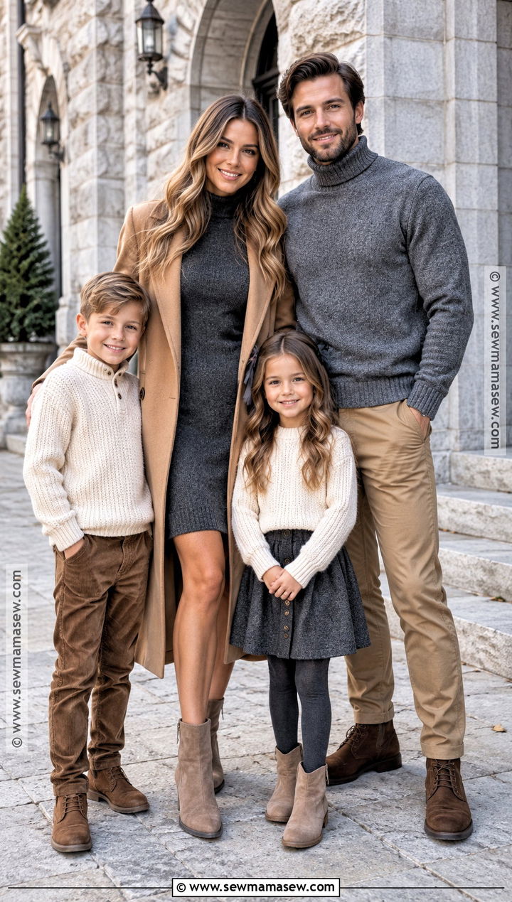 Charcoal And Camel November Family Photo Outfits - 20 november family pictures outfits