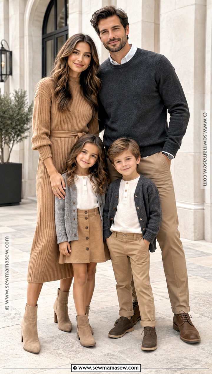 Charcoal And Camel September Family Photo Outfits - 20 september family photos outfits