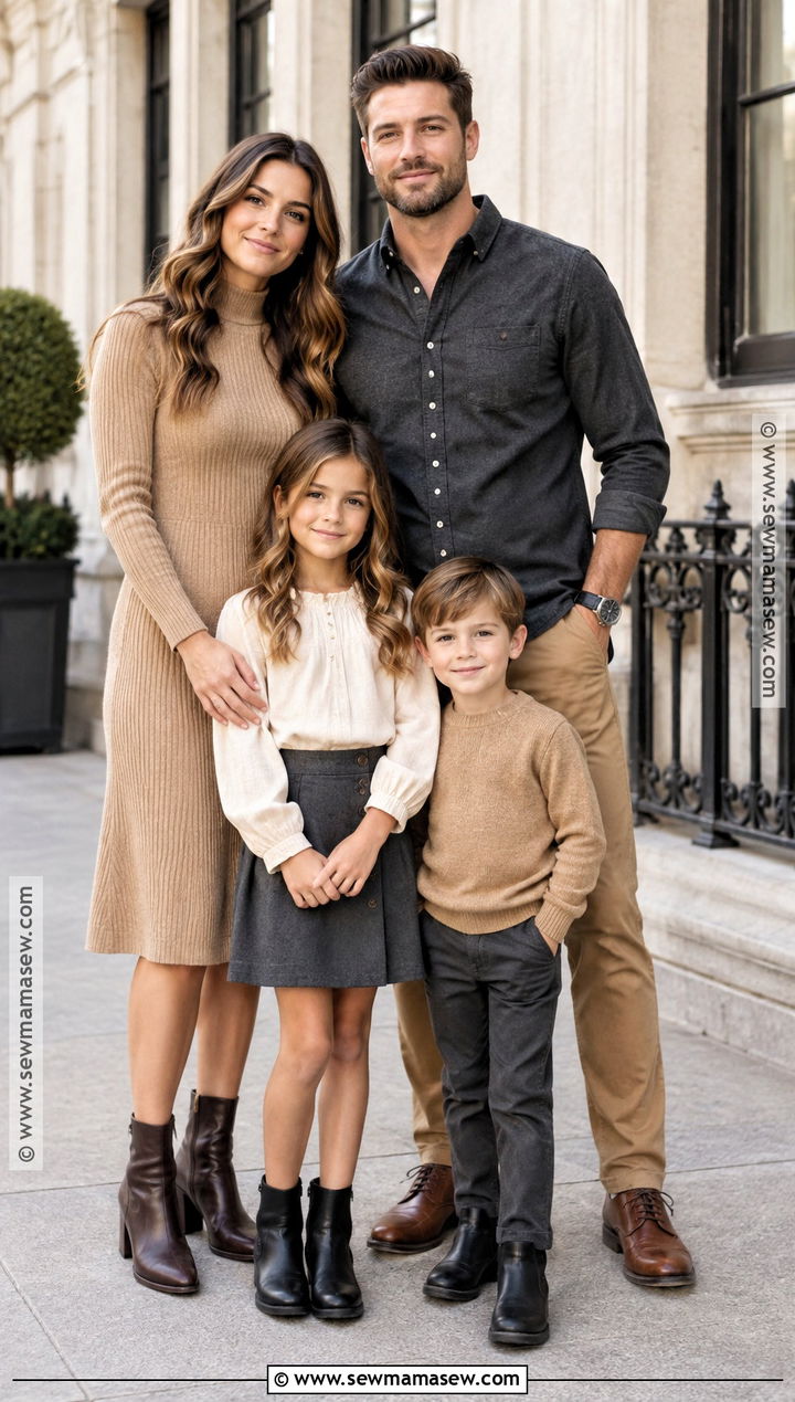 Charcoal And Camel September Family Photo Outfits - 20 family photo outfits september
