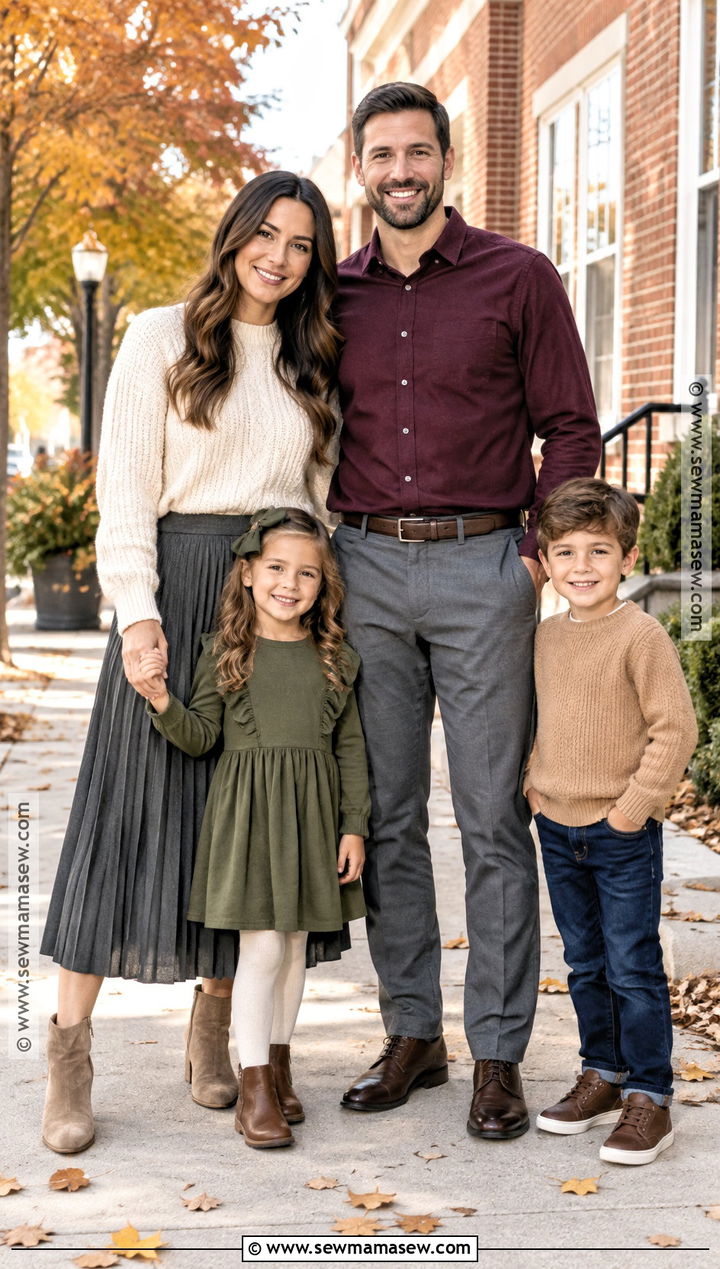 Charcoal Gray Fall Family Picture Outfits - 15 colors to wear for fall family pictures ideas