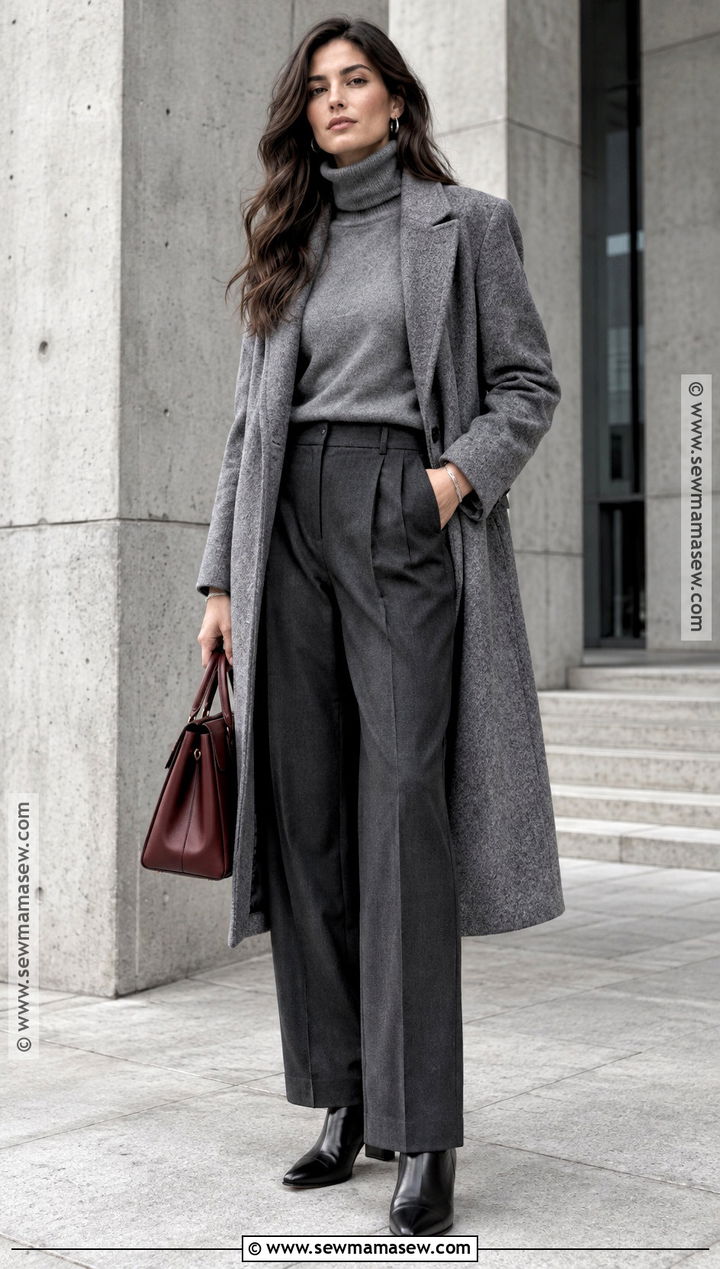 Charcoal Gray Fall Outfit - 15 Fall Color Wardrobe Ideas