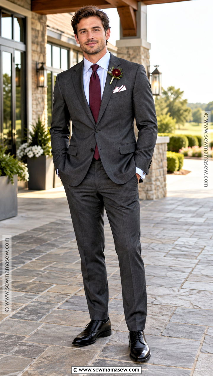 Charcoal Gray Groom Suit - 15 september groom attire ideas