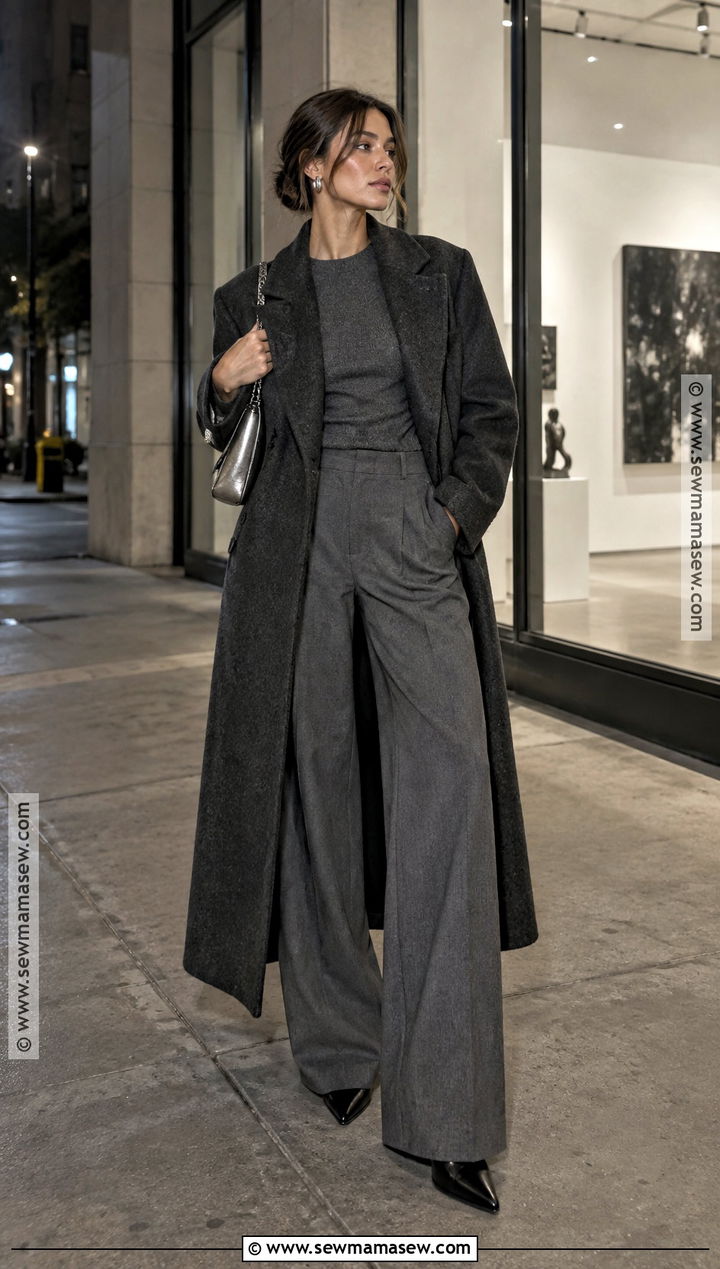 Charcoal Monochrome NYC Fall Night Outfit - 15 nyc fall night outfits