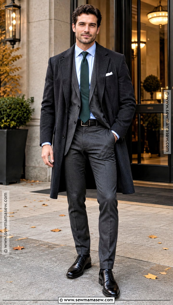 Charcoal Suit Fall Wedding Attire - 20 fall wedding attire ideas for men