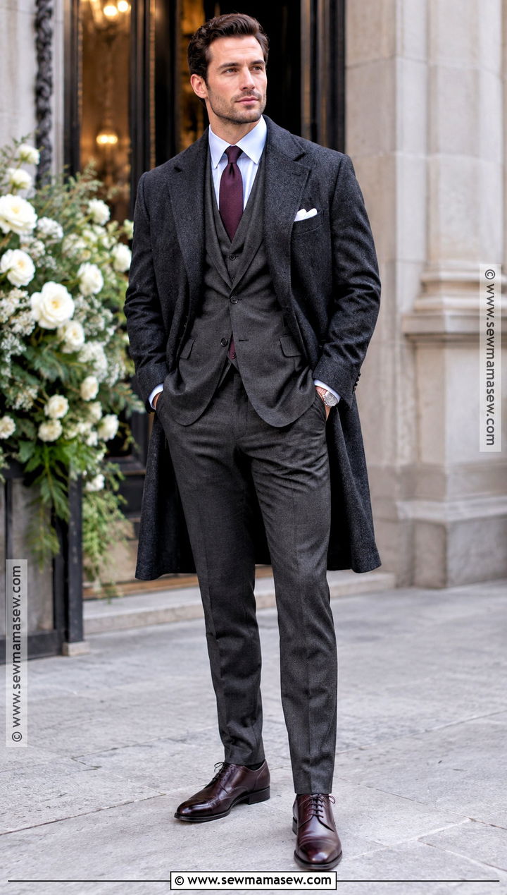 Charcoal Suit Fall Wedding Attire - 15 Mens Wedding Attire Fall Ideas