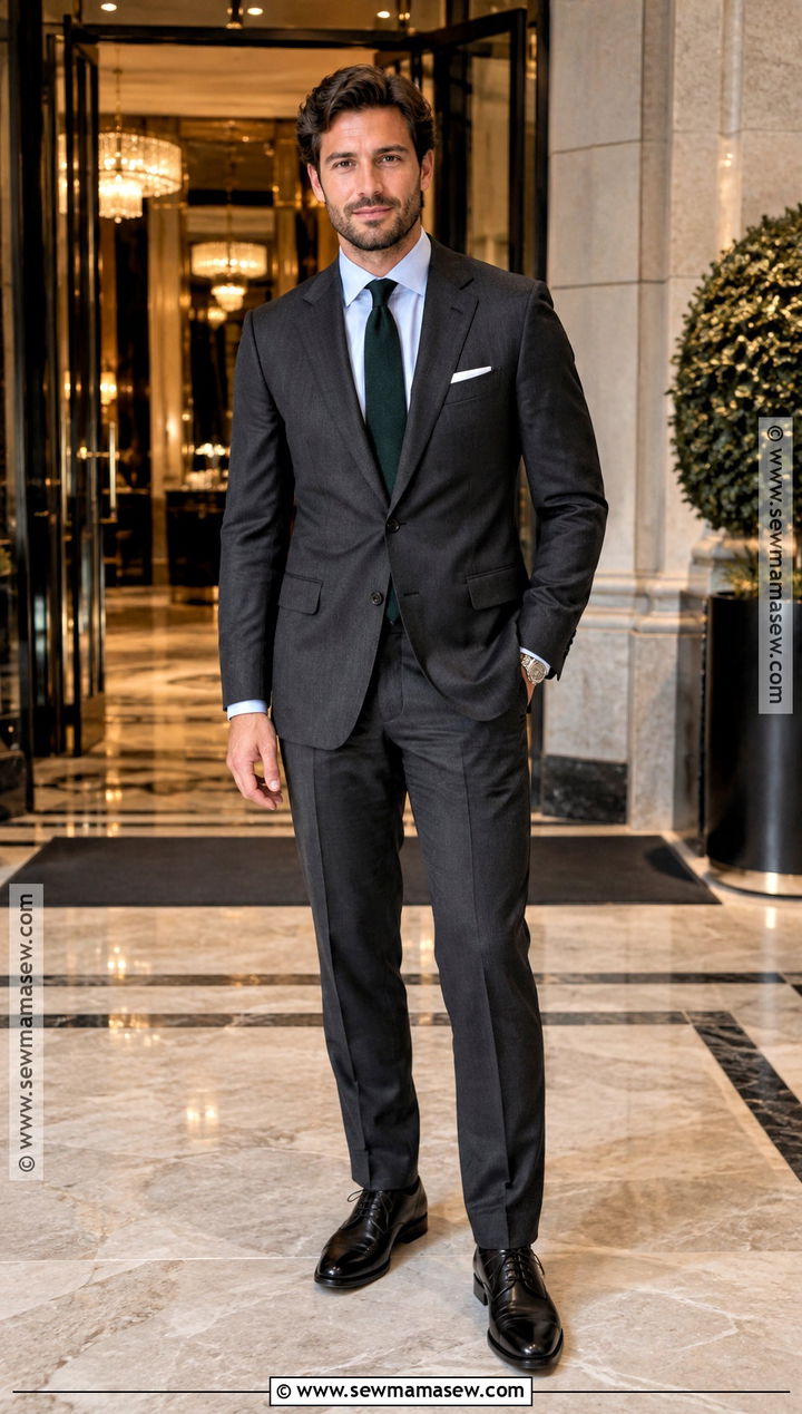 Charcoal Suit Fall Wedding Guest Outfit - 20 mens wedding guest outfit fall ideas