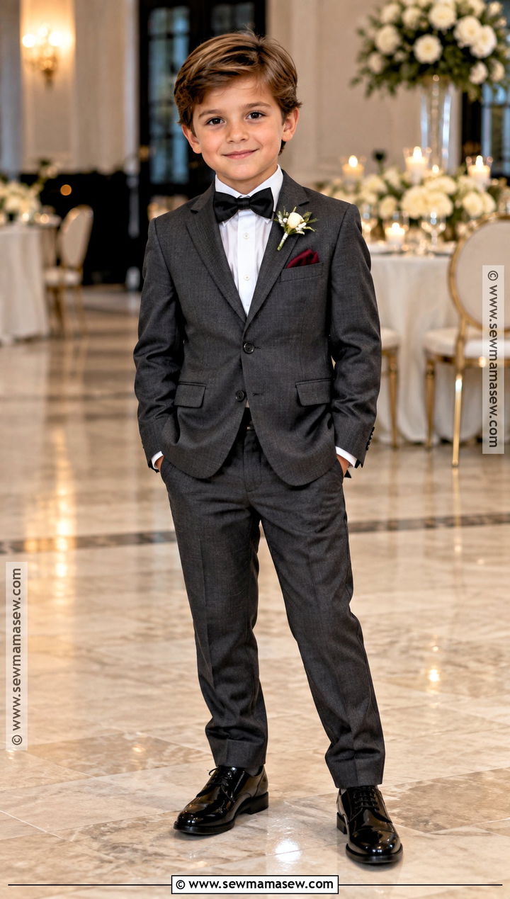Charcoal Suit Ring Bearer Outfit - 20 fall ring bearer outfit ideas