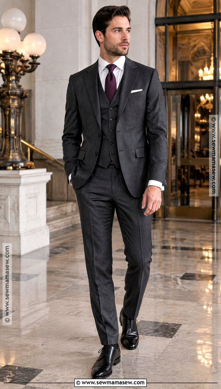 Charcoal Three Piece October Groom Attire - 15 october groom attire ideas