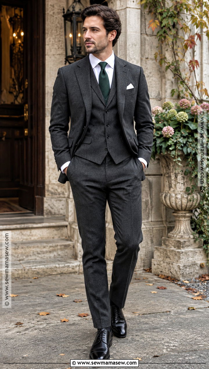 Charcoal Three Piece Suit Fall Wedding Attire - 20 fall wedding mens attire ideas