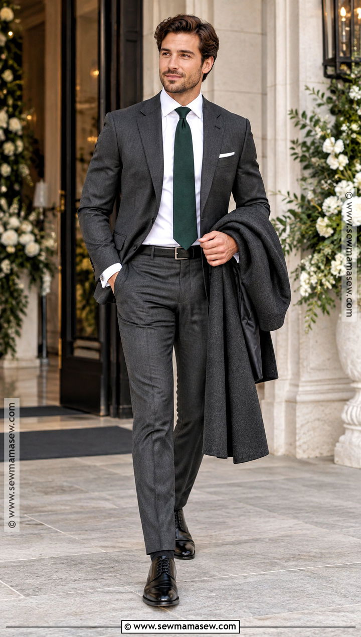 Charcoal Wool November Groom Attire - 15 november groom attire ideas