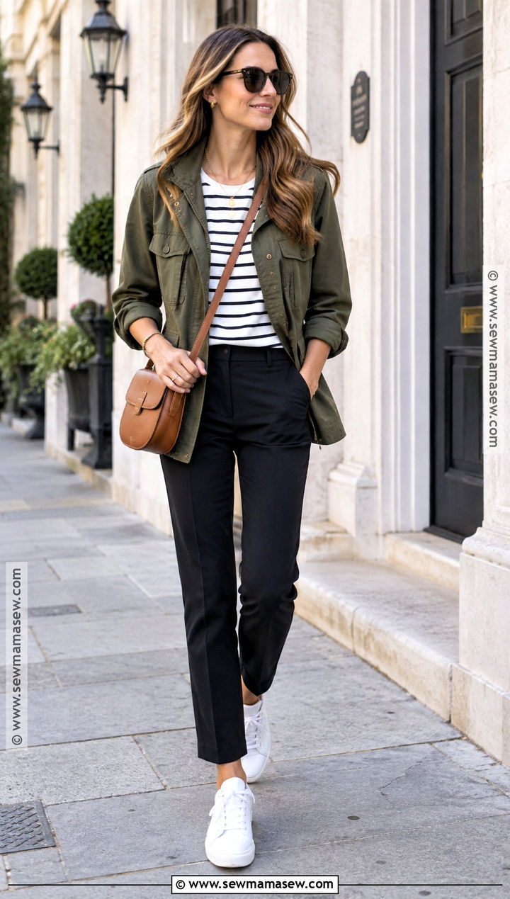 Charleston Fall Utility Jacket And Black Pants Outfit - 20 Charleston Fall Outfits