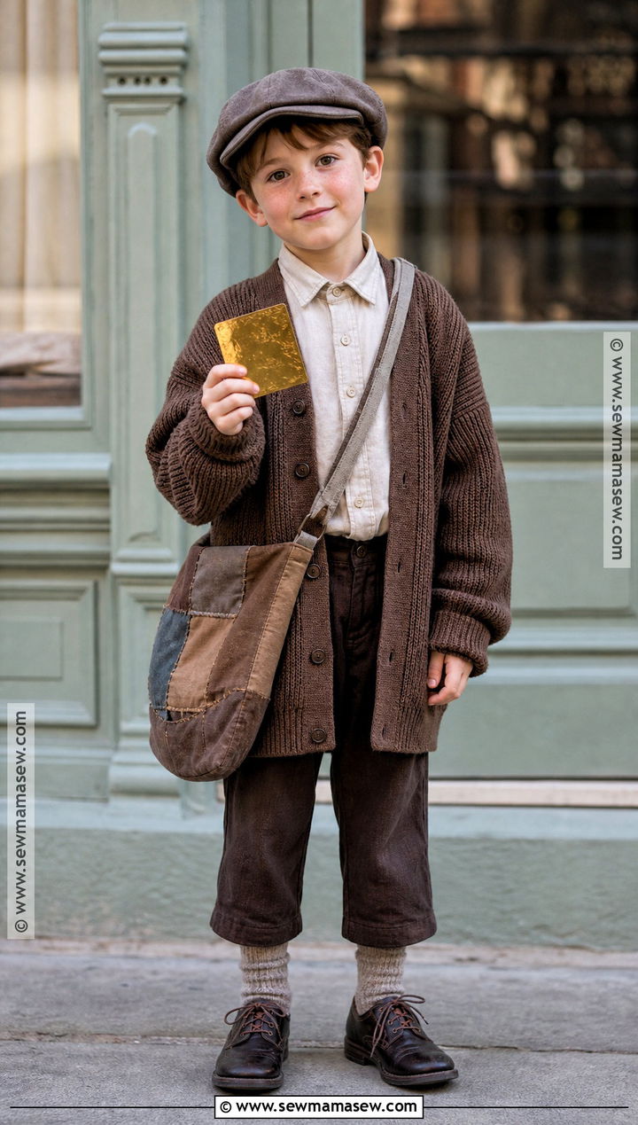 Charlie Bucket Costume With Vintage Clothes - 35 book character dress up ideas