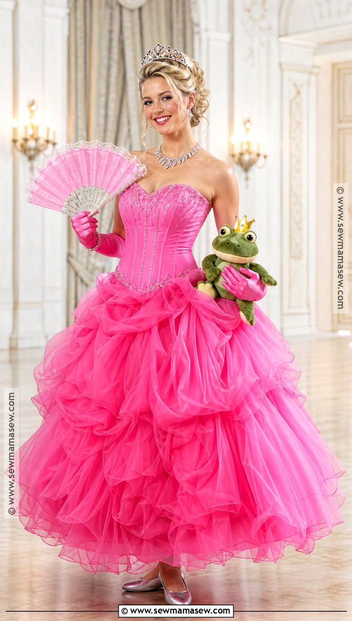 Charlotte Pink Ball Gown Costume - 35 princess and the frog costume ideas