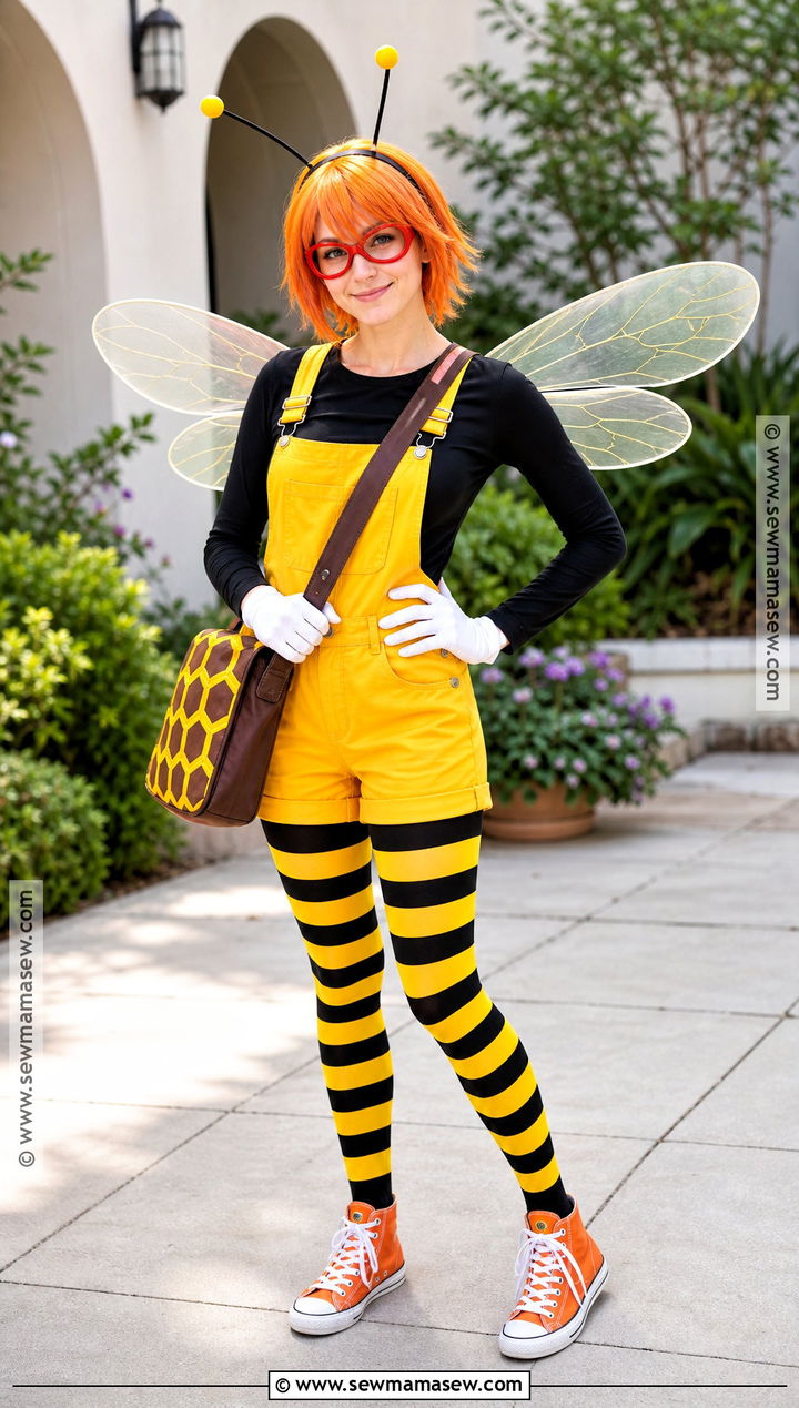 Charmy Bee Cosplay With Yellow Overalls - 40 sonic cosplay ideas