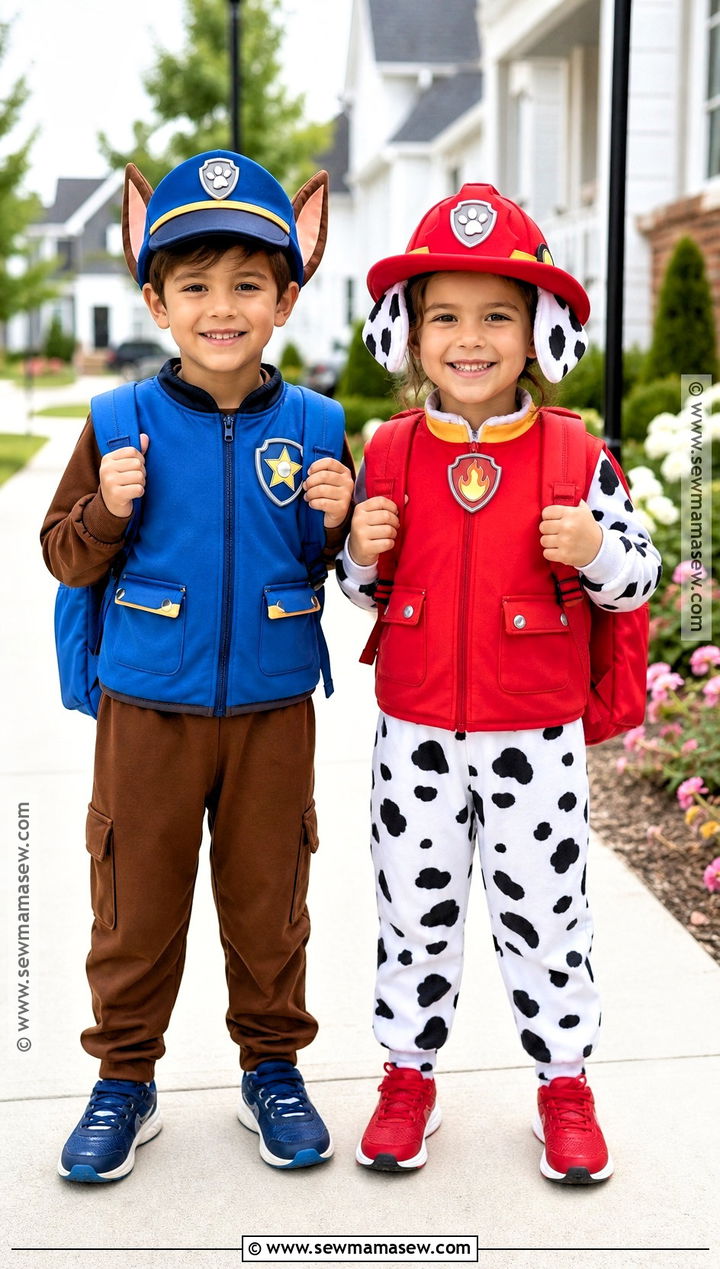 Chase And Marshall Sibling Paw Patrol Costume - 35 paw patrol costume ideas