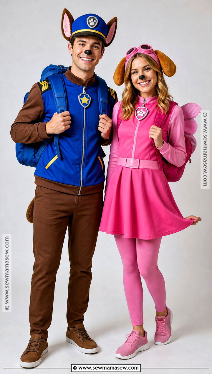 Chase And Skye Couple Costume - 30 paw patrol halloween costume ideas