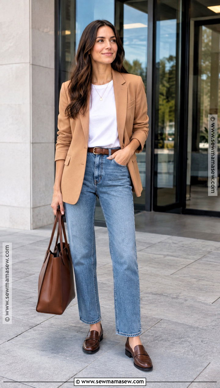 Cheap Fall Blazer and T Shirt Outfit - 15 cheap fall clothes for women